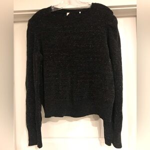 Michael Kors Black Sparkle Chenille Sweater